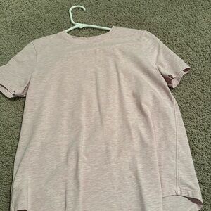 Light Pink Love Curved-Hem Crewneck T-Shirt